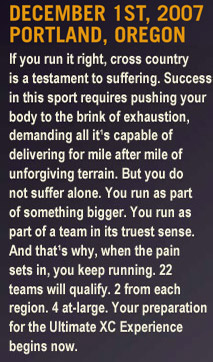 If you run it right, cross country is a testament to suffering. 