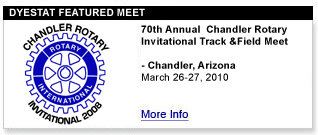 70th Annual Chandler Rotary Invitational Track and Field Meet
(NFHS Certified for CA, CO, NM and TX schools)